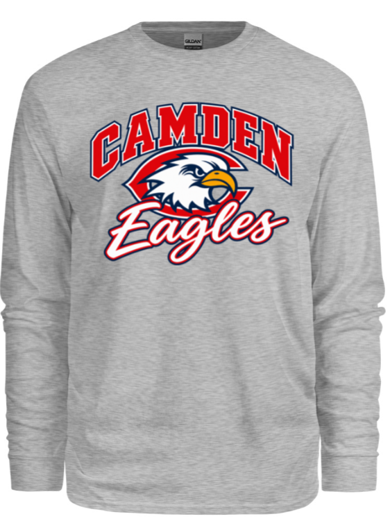 Adult Long Sleeve Sports Grey Camden Eagles